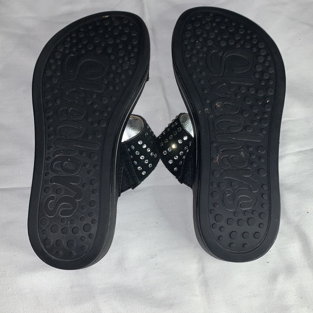Skechers relaxed fit memory foam 2 Strap w/ rhinestones Sandals women size 7 - Picture 5 of 5
